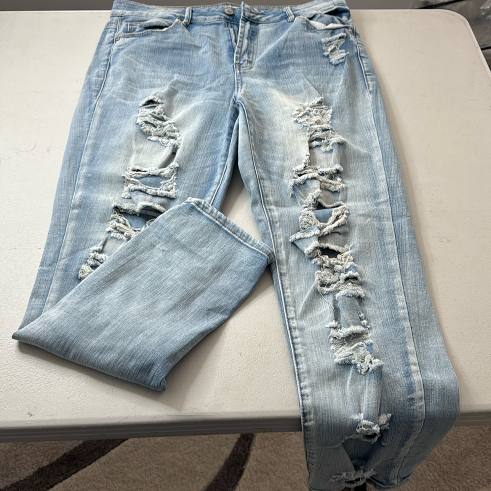 Size 13 Almost Famous ripped Jeans